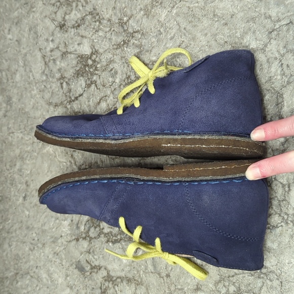 L.L. Bean Kids Sz 5 Women's Sz 7 Blue Suede Chukka Ankle Boots - Picture 7 of 10